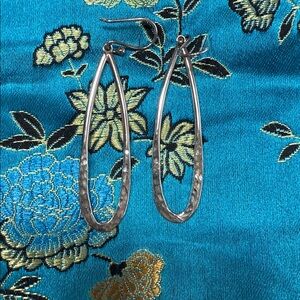 Hammered Sterling Silver Hoop Earrings